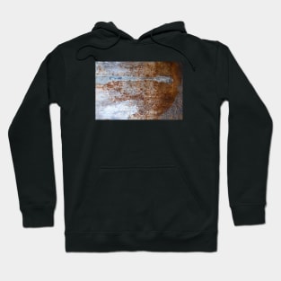Rusty metal surface with melted steel run dry Hoodie